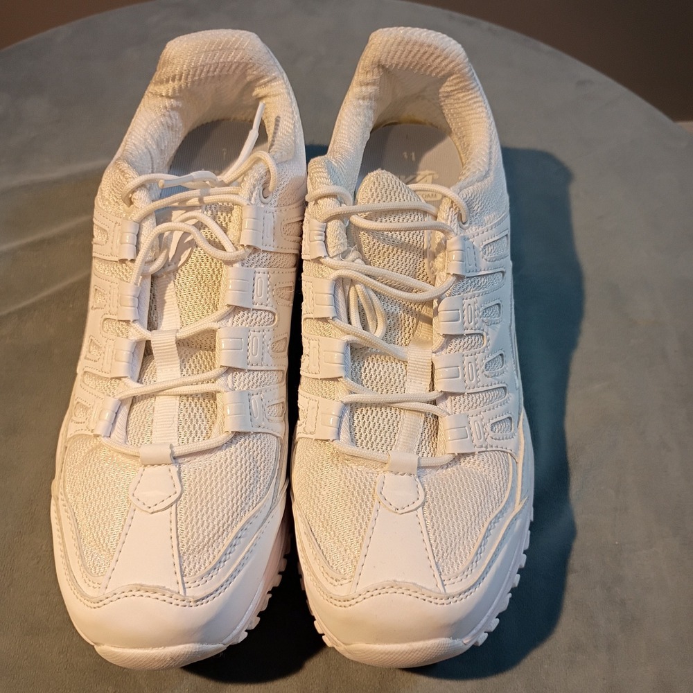 Avia Womens White Athletic Sneakers Memory Foam Trainers Size 11